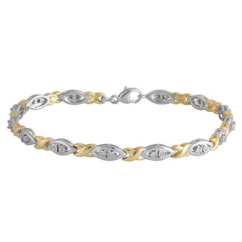 Diamond Classics(tm) 1/10ct.Diamond Sterling Silver Fashion Bracelet