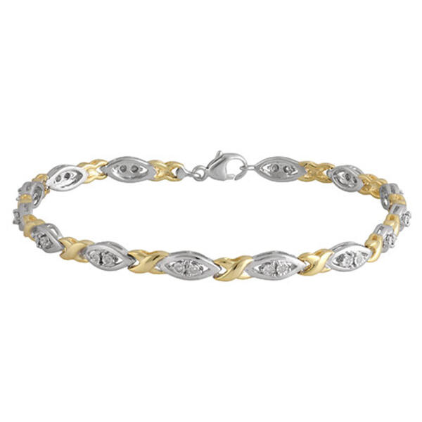 Diamond Classics&#40;tm&#41; 1/10ct.Diamond Sterling Silver Fashion Bracelet - image 