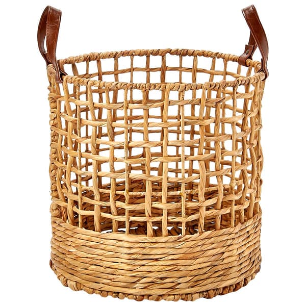 Baum Brothers Medium Twist & Karo Weave Water Hyacinth Basket - image 