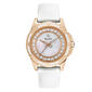 Womens Bulova Rose Gold & White Leather Strap Watch - 98P119 - image 1