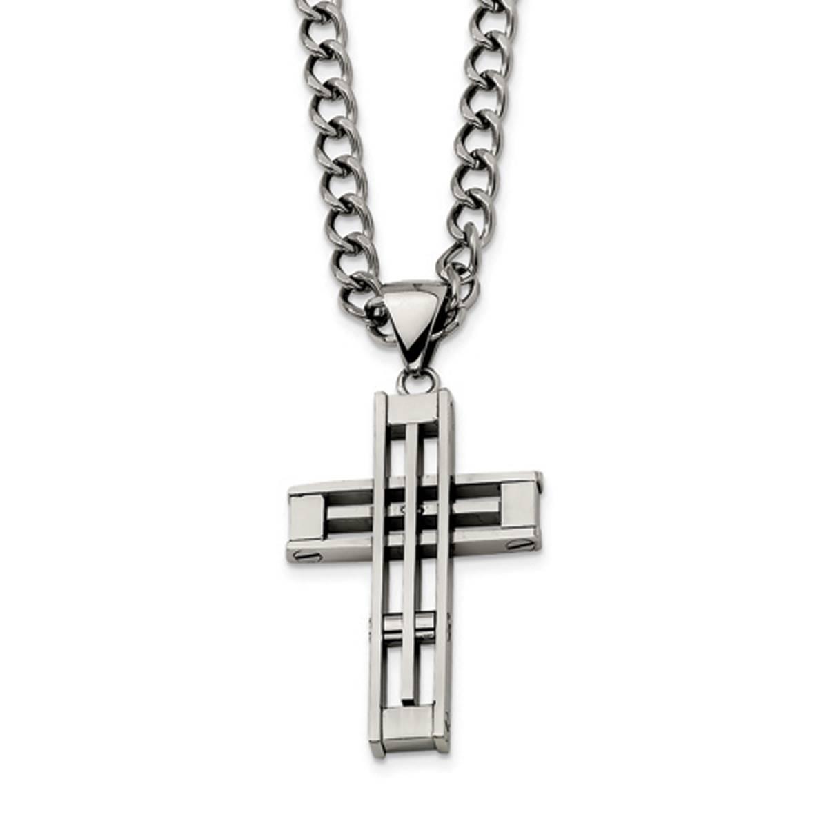 Mens Gentlemen’s Classics™ Steel Bar Patterned Cross...