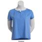 Petite Hasting & Smith Short Sleeve Solid Peasant Tee - image 4