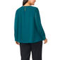 Plus Size MSK Long Sheer Sleeve Rhinestone Blouse - image 2
