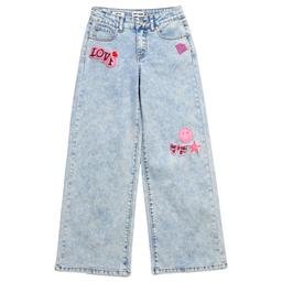 Girls (7-14) Em & Cass Wide Leg Sequin Patch Jeans