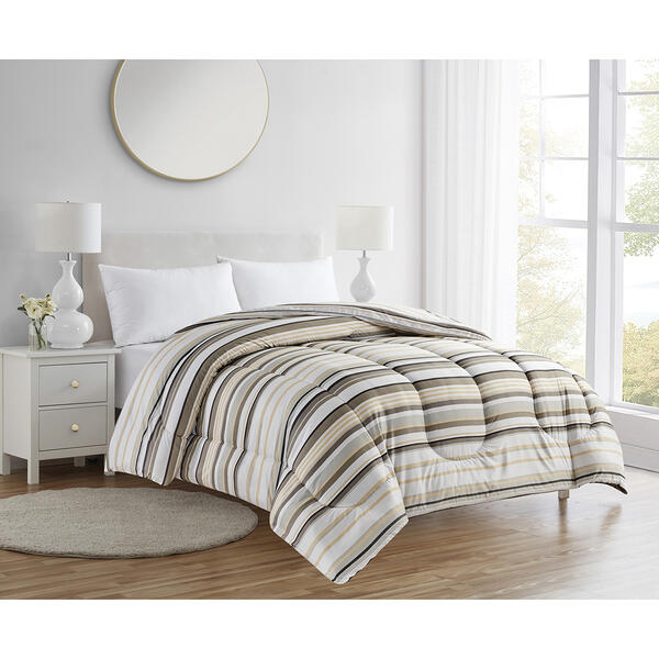 Ashley Cooper&#40;tm&#41; Neutral Stripe Print Comforter - image 