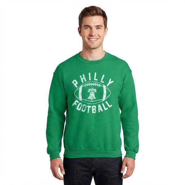 Mens Tailgate Philadelphia Football Crew Sweatshirt - image 