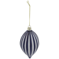 Northlight Blue & White Striped Finial Glass Christmas Ornament - image 4