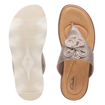 Womens Clarks® Collections Brynn Style Metallic Flip Flops - Boscov's