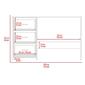 FM FURNITURE Berlin Black Wengue Three Drawers Desk - image 8