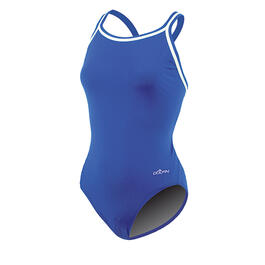 Womens Dolfin&#40;R&#41; Team Solid DBX Back One Piece Swimsuit - Royal