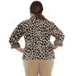 Plus Size Alfred Dunner Marrakech Button Down Animal Top - image 2