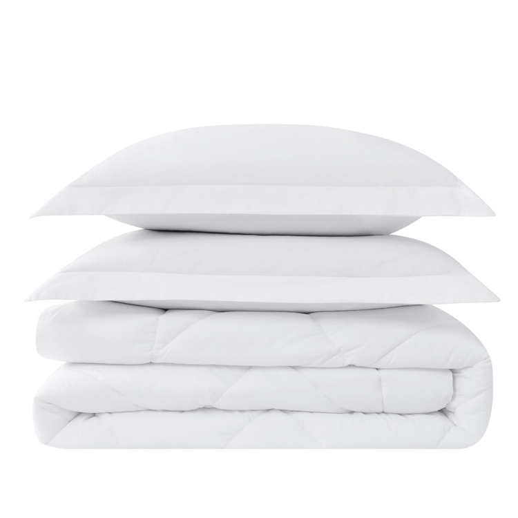 Cannon Solid Oversized Percale 3pc. Comforter Set