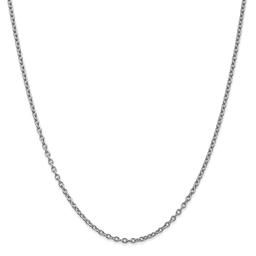 Gold Classics(tm) 2.4mm. 14k White Gold Cable Chain Necklace