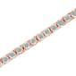 Haus of Brilliance Rose Gold over Silver Tennis Bracelet - image 4