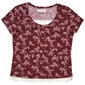 Girls (7-16) No Comment Short Sleeve Floral Lace Trim Tee - image 1