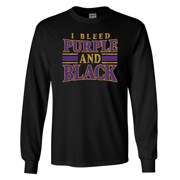 Mens Tailgate Baltimore Raven Long Sleeve Tee
