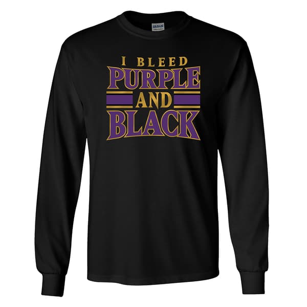 Mens Tailgate Baltimore Raven Long Sleeve Tee - image 
