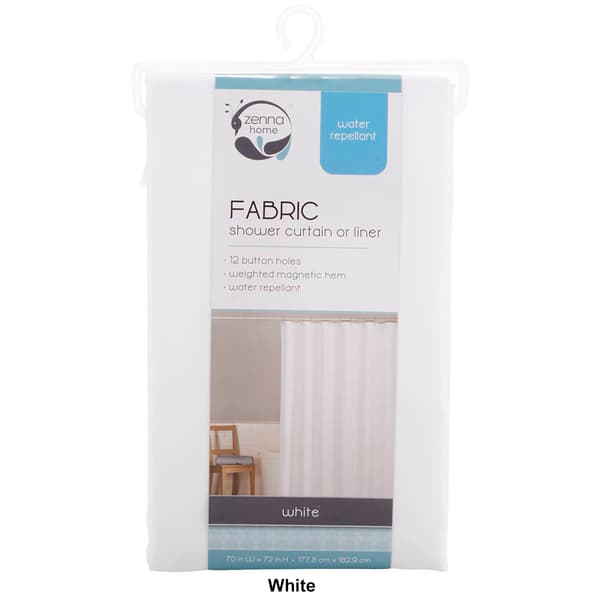 Zenna Home Fabric Shower Curtain Liner