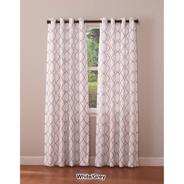 Lakewood Embroidered Blackout Grommet Curtain Panel