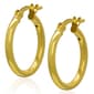Gianni Argento 3x15mm Shiny 14kt. Gold Hoop Earrings - image 1