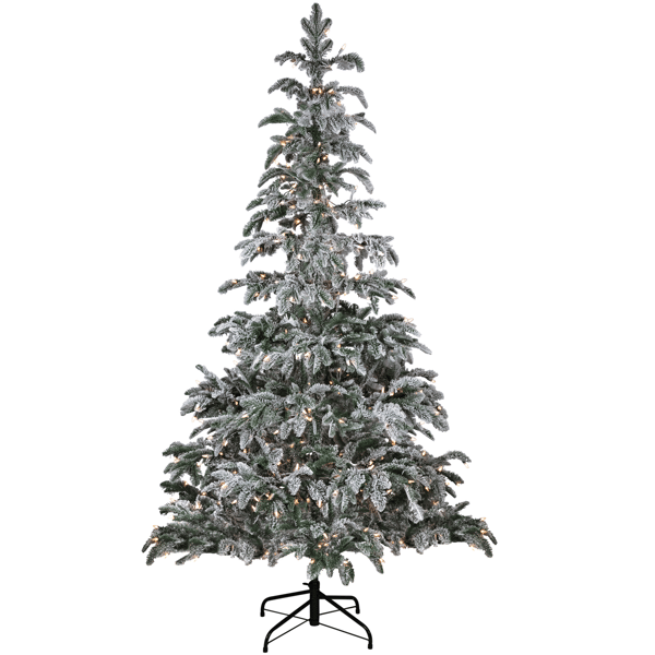 Northlight 6.5ft. Real Touch(tm) Pre-Lit Flocked Fir Christmas Tree