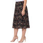 Plus Size NY Collection Pull On Floral Hacci Midi Skirt - image 3