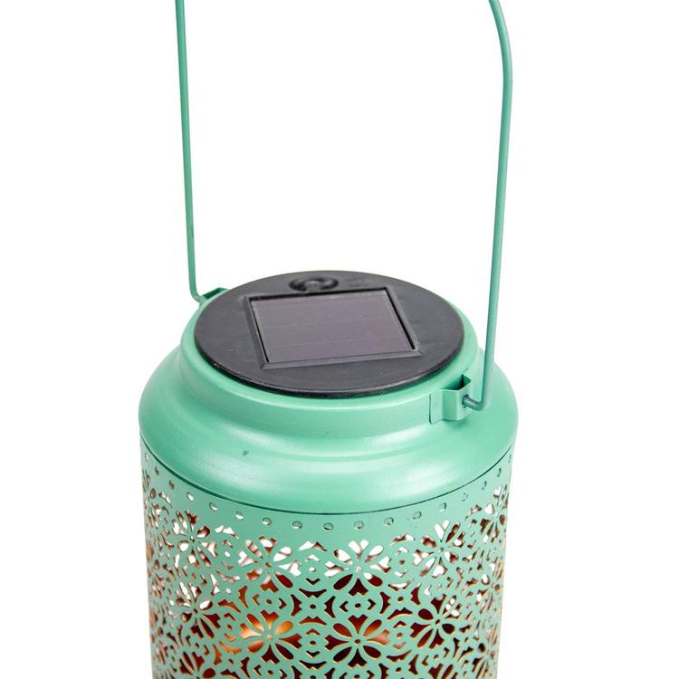Northlight Seasonal 7in. Floral LED Solar Lantern