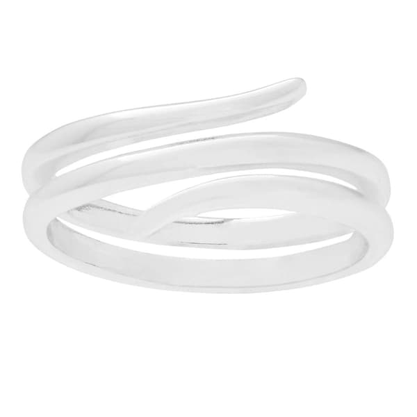 Marsala Sterling Silver Coil Bypass Ring - image 