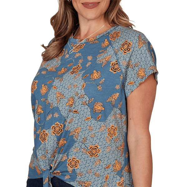 Plus Size Skye’s the Limit Key Items Cap Sleeve Floral Blouse