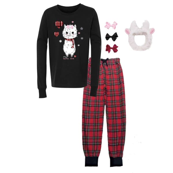 Girls Mi Amore Gigi Llama Interactive Pajama Set - image 
