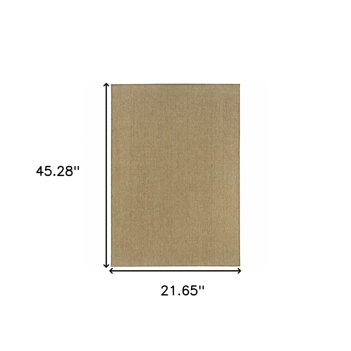 HomeRoots Tan Stain Resistant Indoor/Outdoor Accent Rug