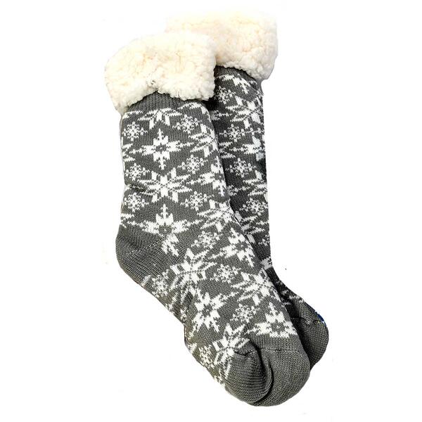 Womens Ella & Joy Sherpa Lined Lounge Socks - image 