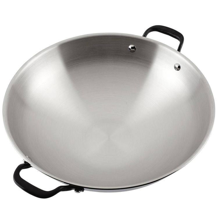 KitchenAid® 15in. 5-Ply Clad Stainless Steel Wok