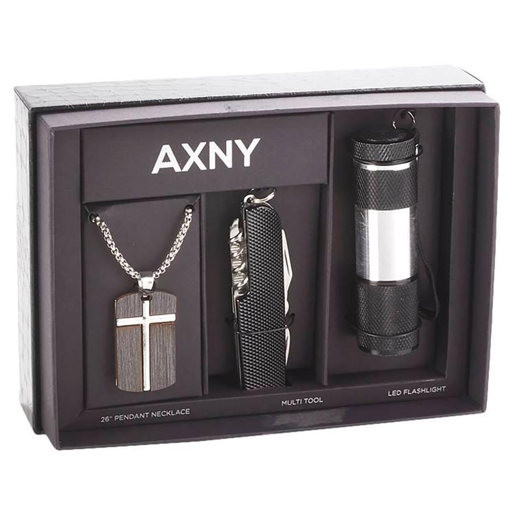 Mens Gentlemen''s Classics(tm) Necklace/Knife/Flashlight Set