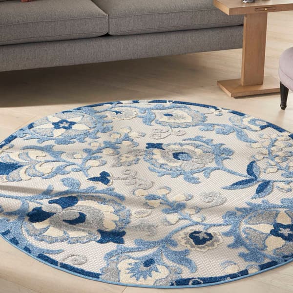 Nourison Aloha Farmhouse Indoor/Outdoor Round Rug