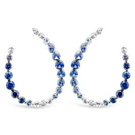 Le Vian&#40;R&#41; 2 1/6ctw. Denim Ombre&#40;R&#41; & 1/2ctw. White Sapphire Earrings