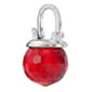 Athra Silver Plated Hoops with Red Crystal Ball Drop Earrings - image 2