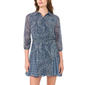 Womens MSK Long Sleeve Print Shirtdress - image 1