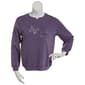 Womens Hasting & Smith Butterfly Floral Embroidery Sweatshirt - image 1