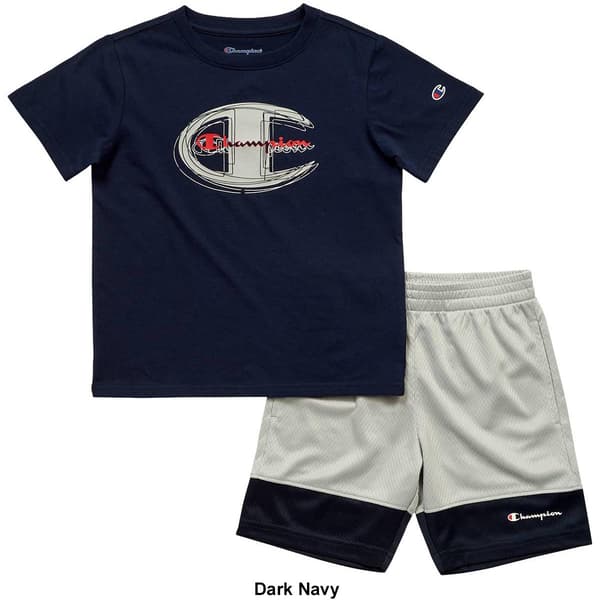 Boys &#40;4-7&#41; Champion&#174; Brand Graphic Logo Tee & Mesh Shorts Set