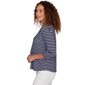 Petite Ruby Rd. Must Haves II Square Neck Stripe Tee - image 4