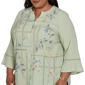 Plus Size Alfred Dunner Indigo Girls Floral Embroidery Blouse - image 5