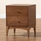 Baxton Studio Landis Ash Walnut Finished Wood 2-Drawer Nightstand - image 9