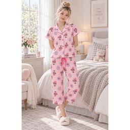 Womens Strawberry Shortcake(tm) Short Sleeve Gingham Pajama Set