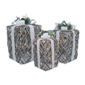 Seasonal LLC LED Artificial Rattan Giftboxes - Set of 3 - image 1
