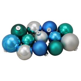 Northlight Seasonal 72ct Blue And Silver Glass Ornaments