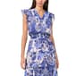 Womens MSK Flutter Cap Sleeve Tiered Floral Midi Dress - image 4