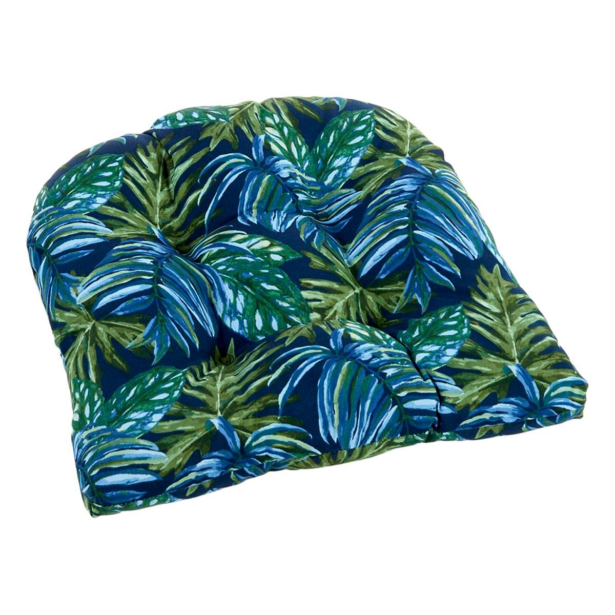 Jordan Manufacturing Wicker Chair Cushion - Tropical Leaf