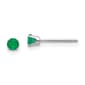 Gemstone Classics&#40;tm&#41; White Gold 3mm. Emerald Stud Earrings - image 1