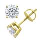 Parikhs 14kt. Yellow Gold Round Diamond Stud Earrings - image 2